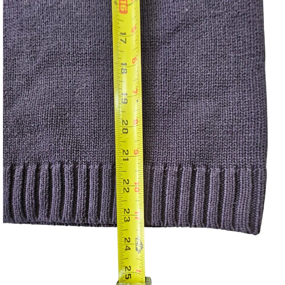 Lauren Ralph Lauren 3/4 Sleeve Navy Turtleneck Knit Sweater Women's Size Large - Picture 15 of 15
